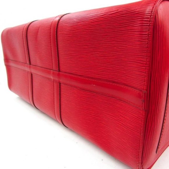 LOUIS VUITTON Red Epi Keepall 55 Boston Bag - Picture 4 of 10